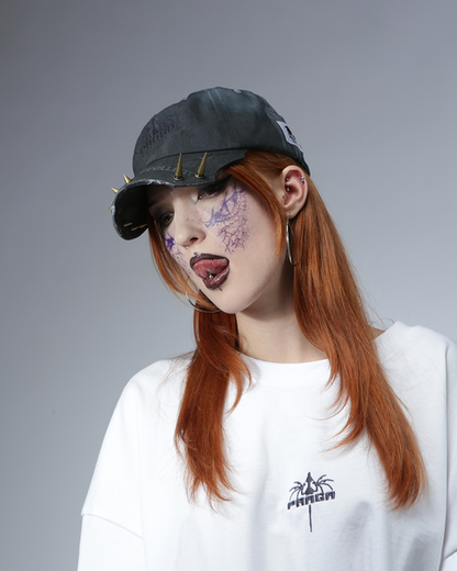 GRAY GINGER ASYMMETRIC CAP