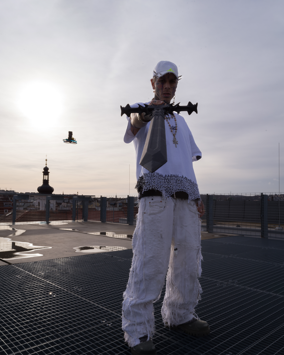 WHITE URAN DRAGON CAP